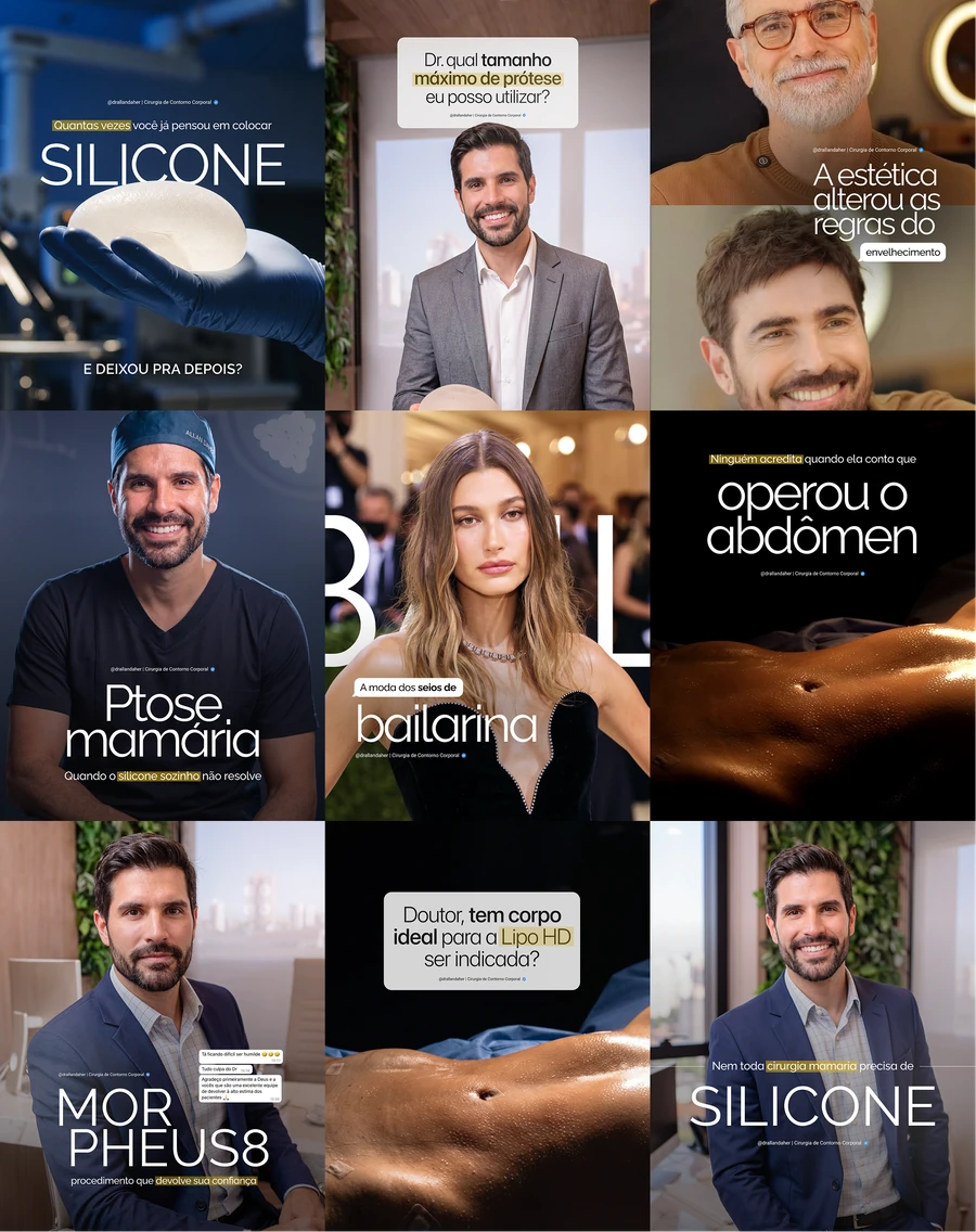 Trabalho da Milano para perfil de cirurgião plástico